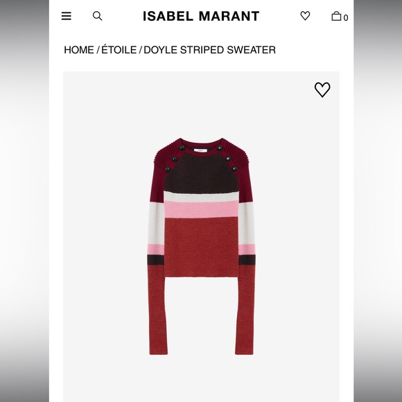 Isabel Marant Sweaters - NWOT Isabel Marant DOYLE striped wool sweater - 38 FR / US 6 / M